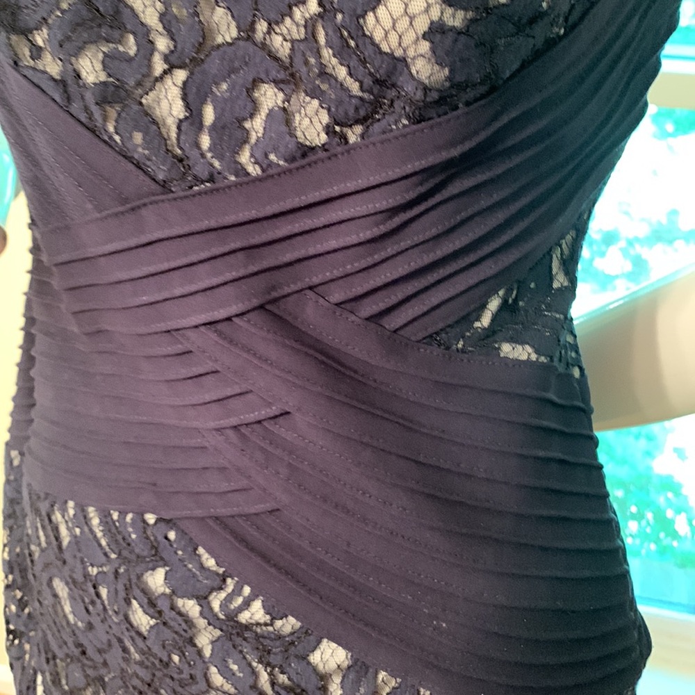 Tadashi Shoji deep blue (almost black) lace dress - Picture 3 of 4